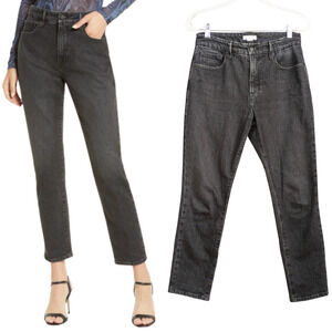 GOOD AMERICAN Good Classic High Waist Ankle Slim Jeans in Black 159 Women's 27